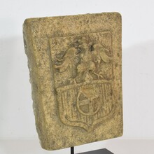 Carved stone coat of arms, France circa 1750