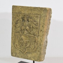 Carved stone coat of arms, France circa 1750