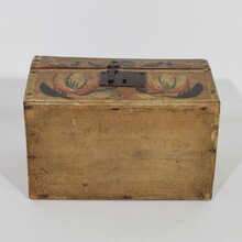 Folk art weddingbox from Normandy, France circa 1750-1800