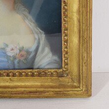 Pastel portrait of a young woman, France 18th century.