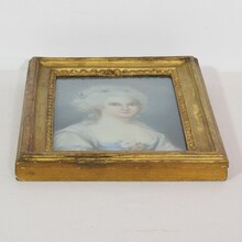 Pastel portrait of a young woman, France 18th century.