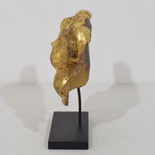 Baroque carved giltwood angel head on wings, Italy circa 1750