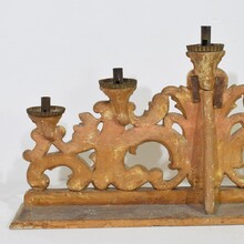 Carved giltwood baroque candleholder, Italy circa 1750-1780