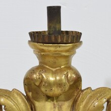 Carved giltwood baroque candleholder, Italy circa 1750-1780