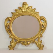 Carved giltwood baroque mirror, Italy circa 1750