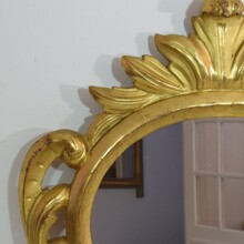 Carved giltwood baroque mirror, Italy circa 1750