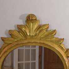 Carved giltwood baroque mirror, Italy circa 1750