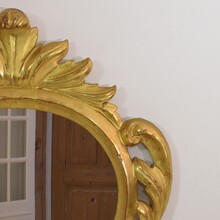 Carved giltwood baroque mirror, Italy circa 1750