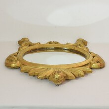 Carved giltwood baroque mirror, Italy circa 1750