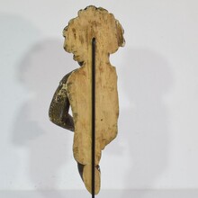 carved wooden angel fragment, Italy circa 1750