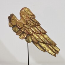 Carved wooden wing of a baroque angel, Italy circa 1750