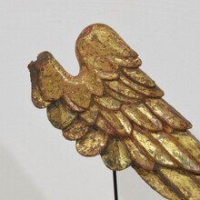 Carved wooden wing of a baroque angel, Italy circa 1750