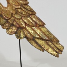 Carved wooden wing of a baroque angel, Italy circa 1750