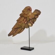 Carved wooden wing of a baroque angel, Italy circa 1750