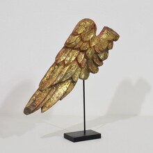 Carved wooden wing of a baroque angel, Italy circa 1750