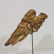 Carved wooden wing of a baroque angel, Italy circa 1750