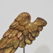 Carved wooden wing of a baroque angel, Italy circa 1750