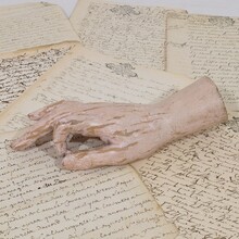 Hand carved wooden baroque hand of a Santos/Saint, Italy circa 1750