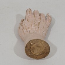 Hand carved wooden baroque hand of a Santos/Saint, Italy circa 1750