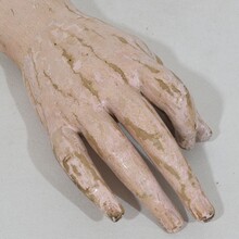 Hand carved wooden baroque hand of a Santos/Saint, Italy circa 1750