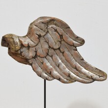 Hand carved wooden wing of a baroque angel, Italy circa 1750