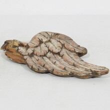 Hand carved wooden wing of a baroque angel, Italy circa 1750