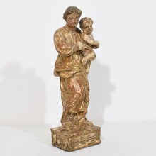 Neoclassical carved wooden Madonna with child, Italy circa 1760-1800