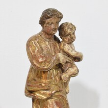 Neoclassical carved wooden Madonna with child, Italy circa 1760-1800