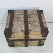 Oak silver chest / strongbox, France circa 1750-1800