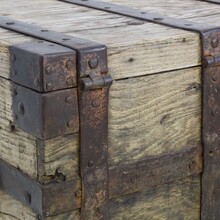 Oak silver chest / strongbox, France circa 1750-1800