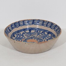 Glazed terracotta bowl, Spain circa 1750-1800