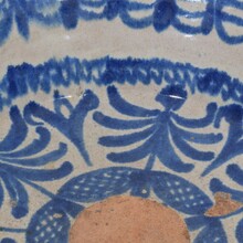 Glazed terracotta bowl, Spain circa 1750-1800