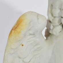 carved white marble angel, France circa 1850