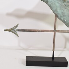 Very rare folk art copper flying goose weathervane, France circa 1880