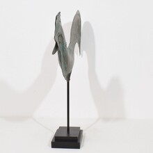 Folk art copper rooster weathervane, France circa 1800-1900