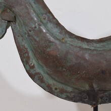 Folk art copper rooster weathervane, France circa 1800-1900