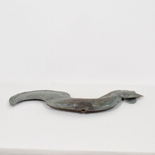Folk art copper rooster weathervane, France circa 1800-1900