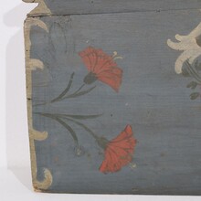 Folk art painted wooden panel with baby Jesus, France 1823