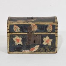 Folk art wedding box from Normandy, France circa 1800-1850