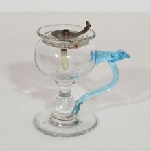 Glass weavers oil lamp, France 19th century