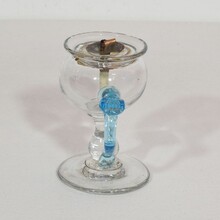 Glass weavers oil lamp, France 19th century