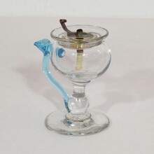 Glass weavers oil lamp, France 19th century