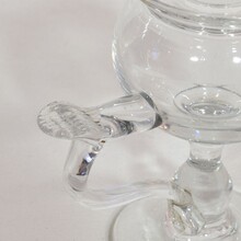 Rare glass weavers oil lamp, France 19th century