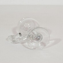 Rare glass weavers oil lamp, France 19th century