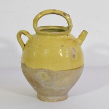 Glazed ceramic jug or water cruche, France circa 1850-1900