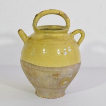 Glazed ceramic jug or water cruche, France circa 1850-1900