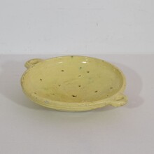 Glazed earthenware strainer, France circa 1880-1900