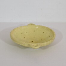 Glazed earthenware strainer, France circa 1880-1900