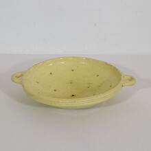 Glazed earthenware strainer, France circa 1880-1900