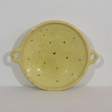 Glazed earthenware strainer, France circa 1880-1900